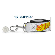 Dog Leash - SEINFELD Spotlight Logo White/Yellow/Red