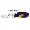 Load image into Gallery viewer, Dog Leash - SEINFELD Spotlight Logo Navy/Yellow/Red
