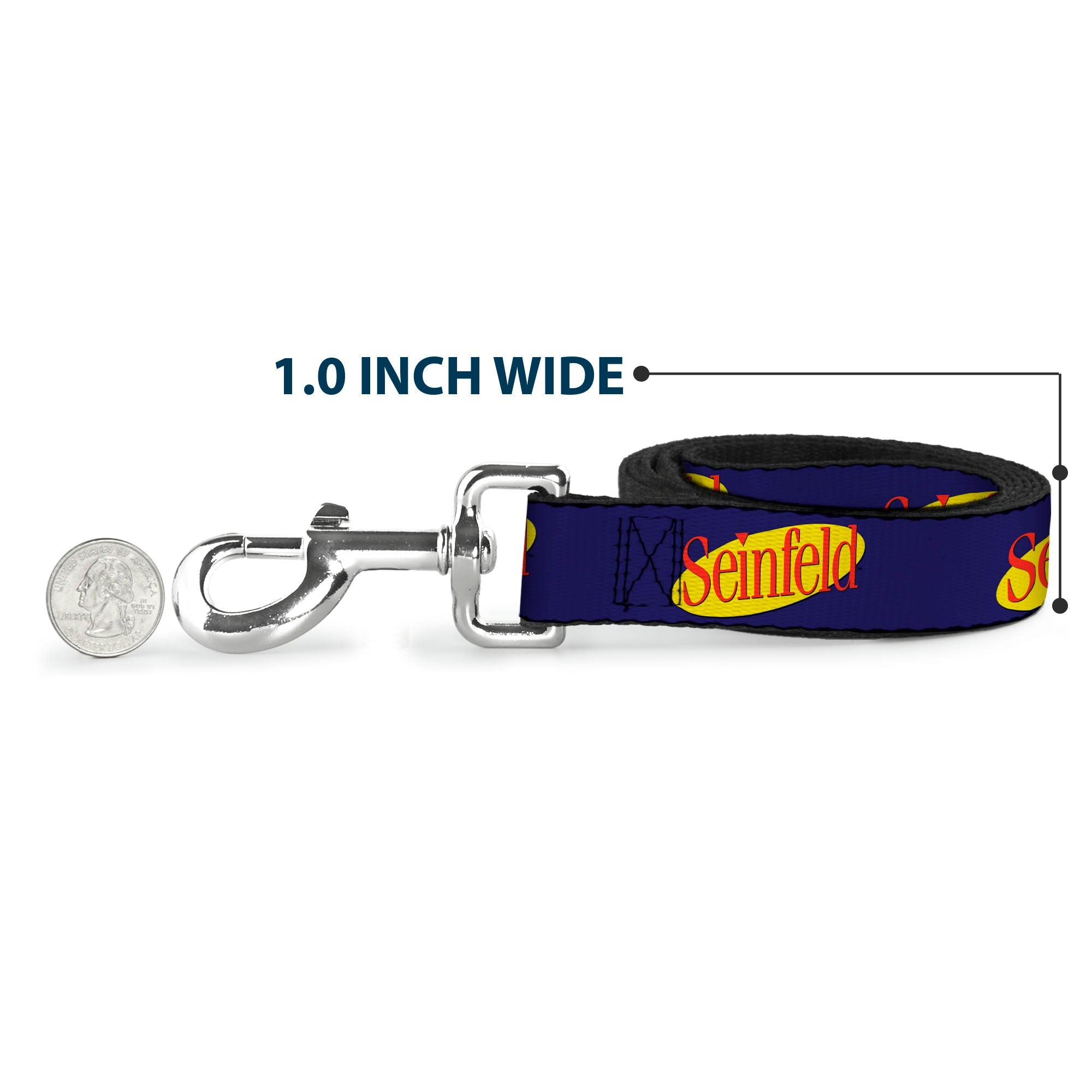 Dog Leash - SEINFELD Spotlight Logo Navy/Yellow/Red