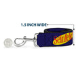 Load image into Gallery viewer, Dog Leash - SEINFELD Spotlight Logo Navy/Yellow/Red
