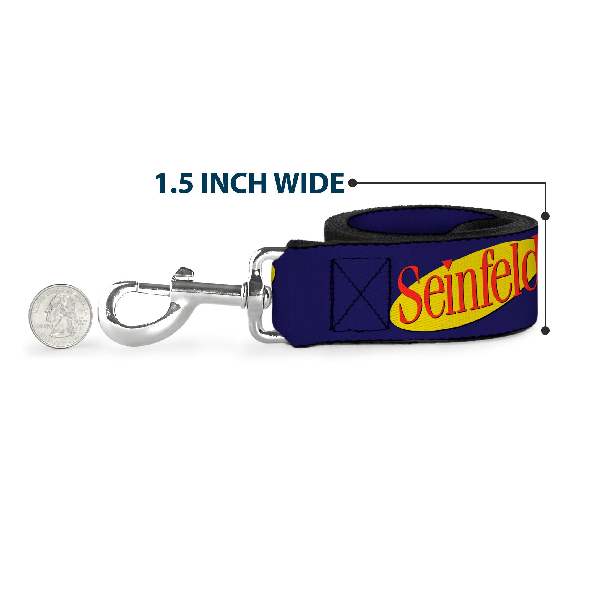 Dog Leash - SEINFELD Spotlight Logo Navy/Yellow/Red