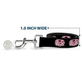 Load image into Gallery viewer, Dog Leash - Super Shield Hibiscus Design Black/Pink
