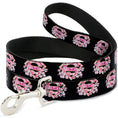 Load image into Gallery viewer, Dog Leash - Super Shield Hibiscus Design Black/Pink
