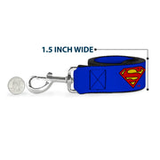Dog Leash - Superman Shield Blue