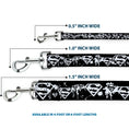 Load image into Gallery viewer, Dog Leash - Superman Shield Splatter Black/White
