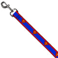 Load image into Gallery viewer, Dog Leash - Superman Shield/Stripe Red/Blue
