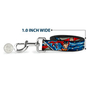 Dog Leash - Superman Action Poses/Stars & Stripes