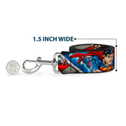 Dog Leash - Superman Action Poses/Stars & Stripes