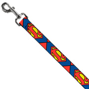Dog Leash - Superman Shield CLOSE-UP Blue/Red/Yellow