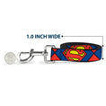 Load image into Gallery viewer, Dog Leash - Superman Shield CLOSE-UP Blue/Red/Yellow
