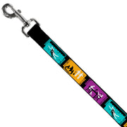 Dog Leash - Supernatural SAVING PEOPLE-HUNTING THINGS-FAMILY BUSINESS Blocks Black/Teal/Gold/Purple/White