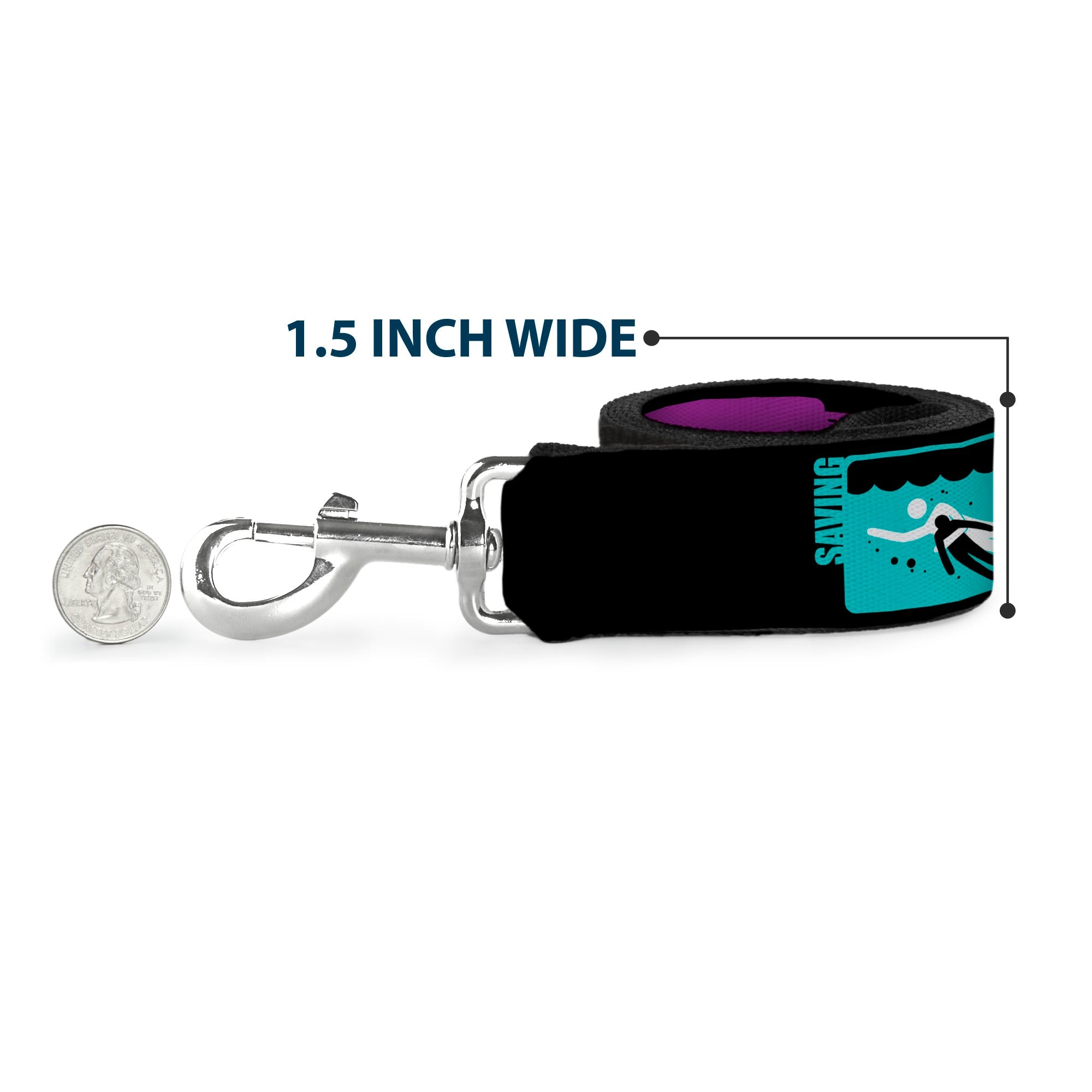 Dog Leash - Supernatural SAVING PEOPLE-HUNTING THINGS-FAMILY BUSINESS Blocks Black/Teal/Gold/Purple/White