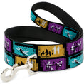 Load image into Gallery viewer, Dog Leash - Supernatural SAVING PEOPLE-HUNTING THINGS-FAMILY BUSINESS Blocks Black/Teal/Gold/Purple/White
