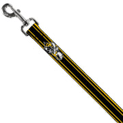 Dog Leash - SUPER BEE Logo/Stripes Black/Yellow/White
