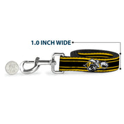 Dog Leash - SUPER BEE Logo/Stripes Black/Yellow/White