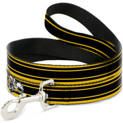 Dog Leash - SUPER BEE Logo/Stripes Black/Yellow/White