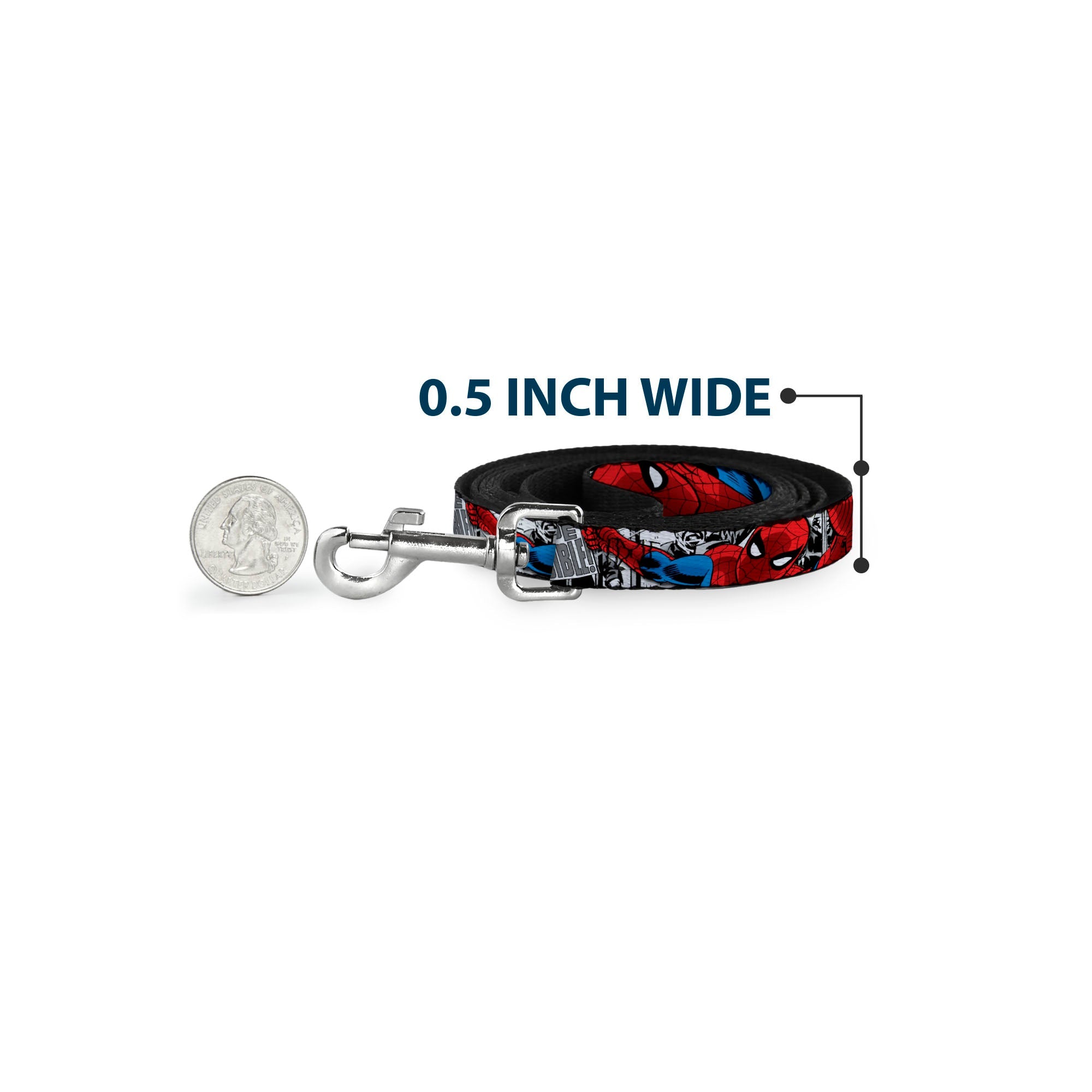 Dog Leash - Spider-Man Action ESCAPE IMPOSSIBLE Gray