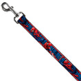 Load image into Gallery viewer, Dog Leash - SPIDER-MAN 3-Action Poses/Bricks/Stripe Blues/Red/White
