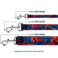 Load image into Gallery viewer, Dog Leash - SPIDER-MAN 3-Action Poses/Bricks/Stripe Blues/Red/White
