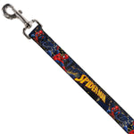 Dog Leash - SPIDER-MAN Title Logo and Action Skyline Poses