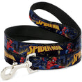 Load image into Gallery viewer, Dog Leash - SPIDER-MAN Title Logo and Action Skyline Poses
