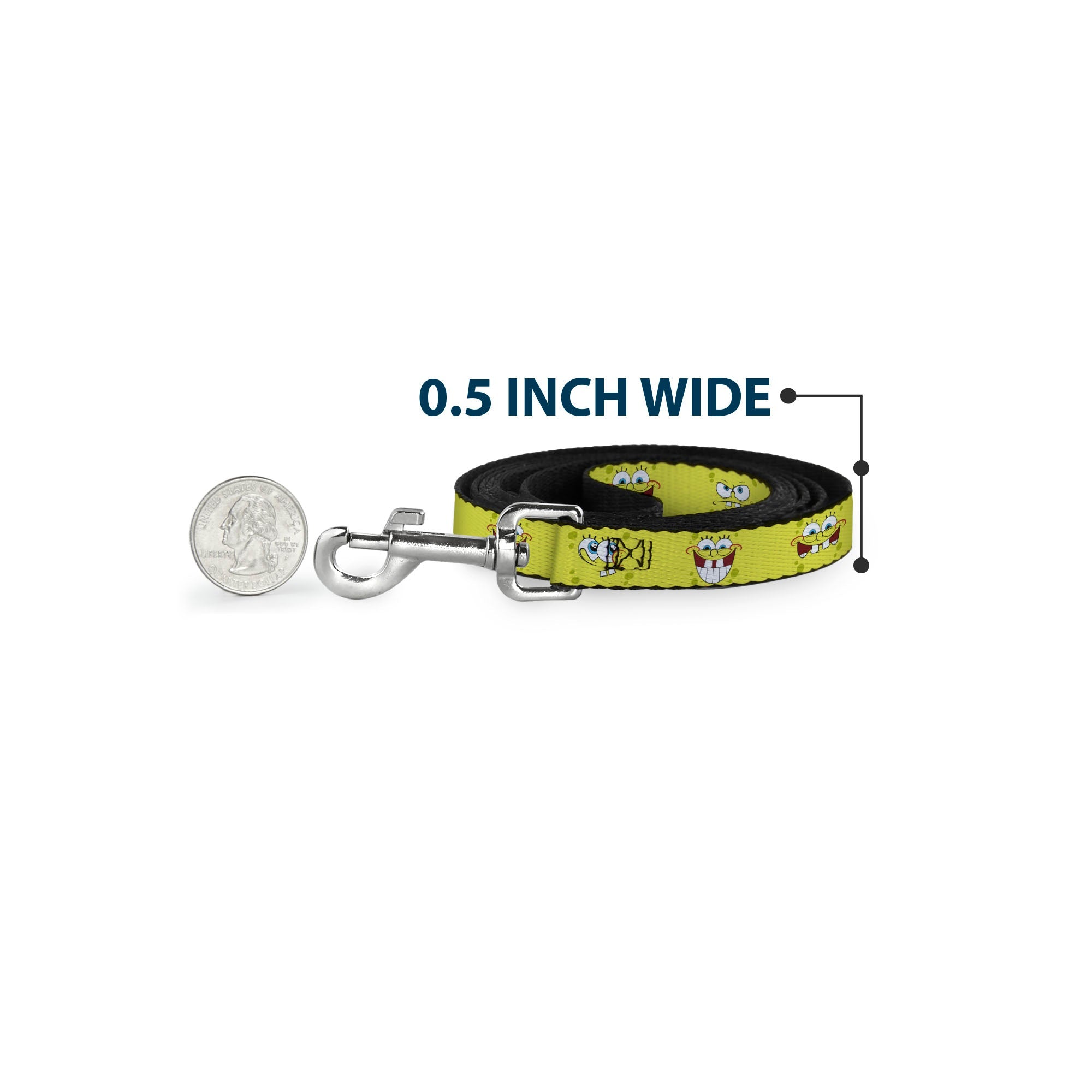 Dog Leash - SpongeBob Expressions Yellow