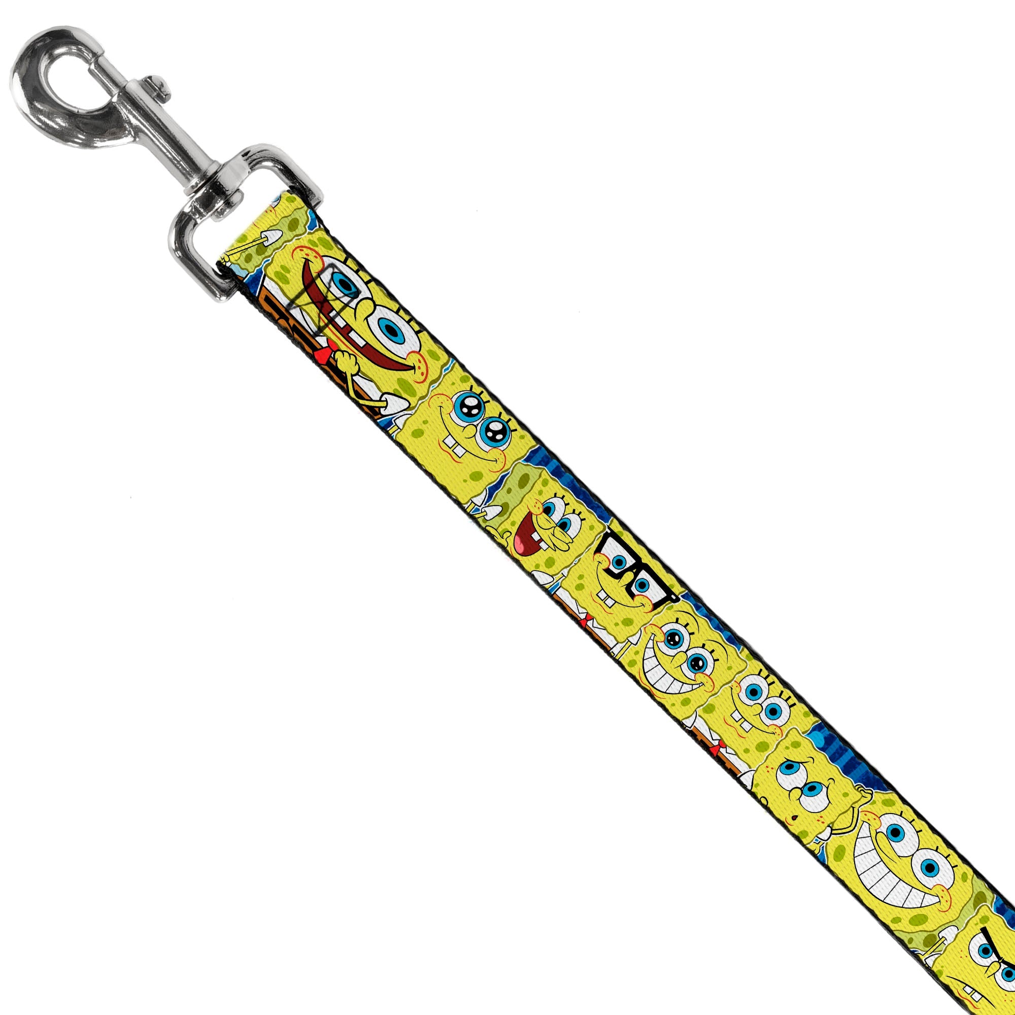 Dog Leash - SpongeBob Expressions Stripe Blue