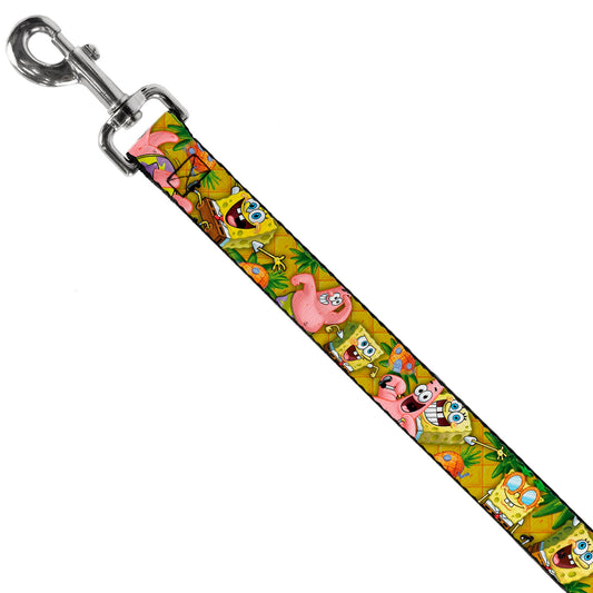 Dog Leash - SpongeBob & Patrick Starfish Poses Pineapple Gold