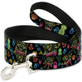 Load image into Gallery viewer, Dog Leash - Electric SpongeBob Poses/Elements Black/Multi Color
