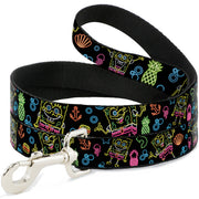 Dog Leash - Electric SpongeBob Poses/Elements Black/Multi Color