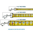 Load image into Gallery viewer, Dog Leash - SpongeBob 10-Expressions Filmstrip Yellows/Black/White
