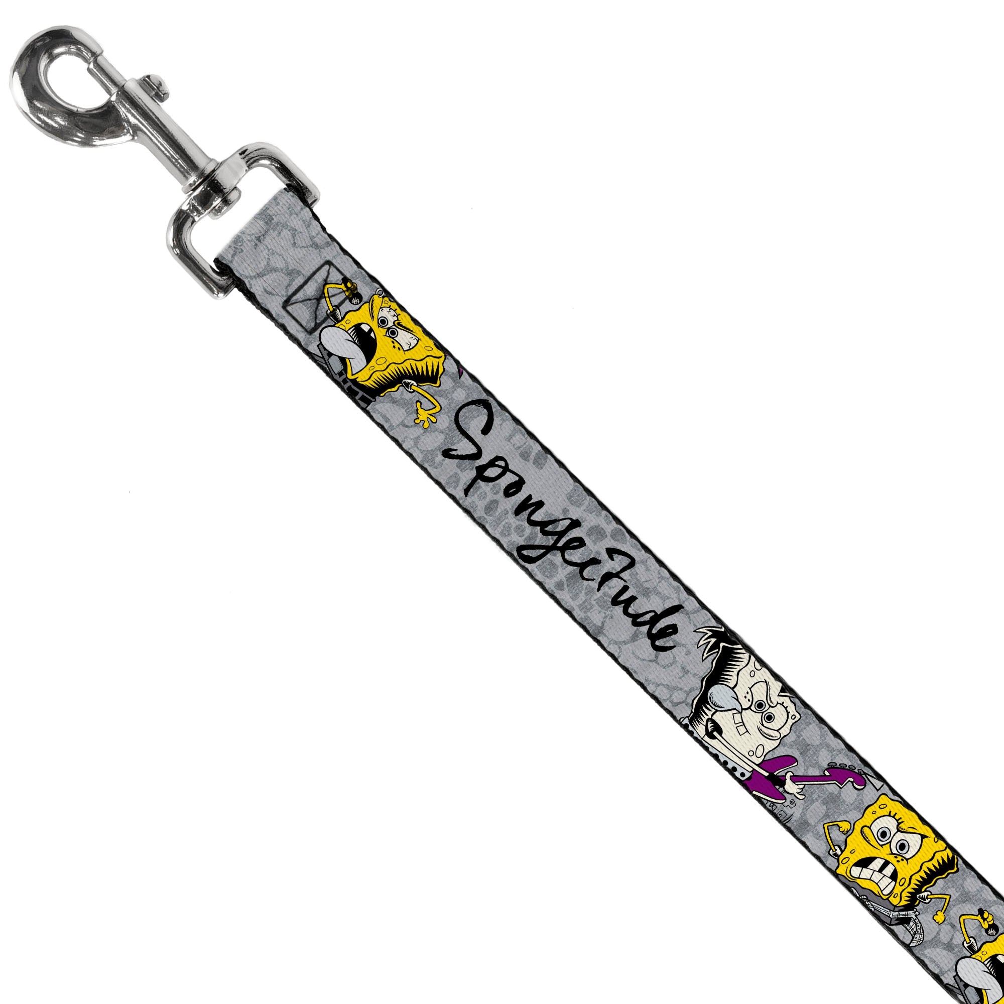 Dog Leash - SpongeBob 3-Poses SPONGEITUDE Grays/Black