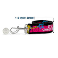 Load image into Gallery viewer, Dog Leash - SpongeBob Pose IT'S SPONGEBOB! Stripe Black/Pink/Blue/White
