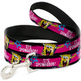 Load image into Gallery viewer, Dog Leash - SpongeBob Pose IT'S SPONGEBOB! Stripe Black/Pink/Blue/White
