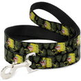 Load image into Gallery viewer, Dog Leash - Primitive Sponge Pose/Leaves Black/Green
