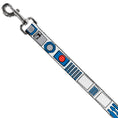 Load image into Gallery viewer, Dog Leash - Star Wars R2-D2 Bounding Parts4 White/Black/Blue/Gray/Red
