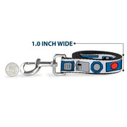 Dog Leash - Star Wars R2-D2 Bounding Parts4 White/Black/Blue/Gray/Red