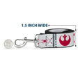 Load image into Gallery viewer, Dog Leash - Star Wars REBEL PILOT Rebel Alliance Insignia/Lightsaber/X-Wing Fighter White/Red/Yellow/Gray
