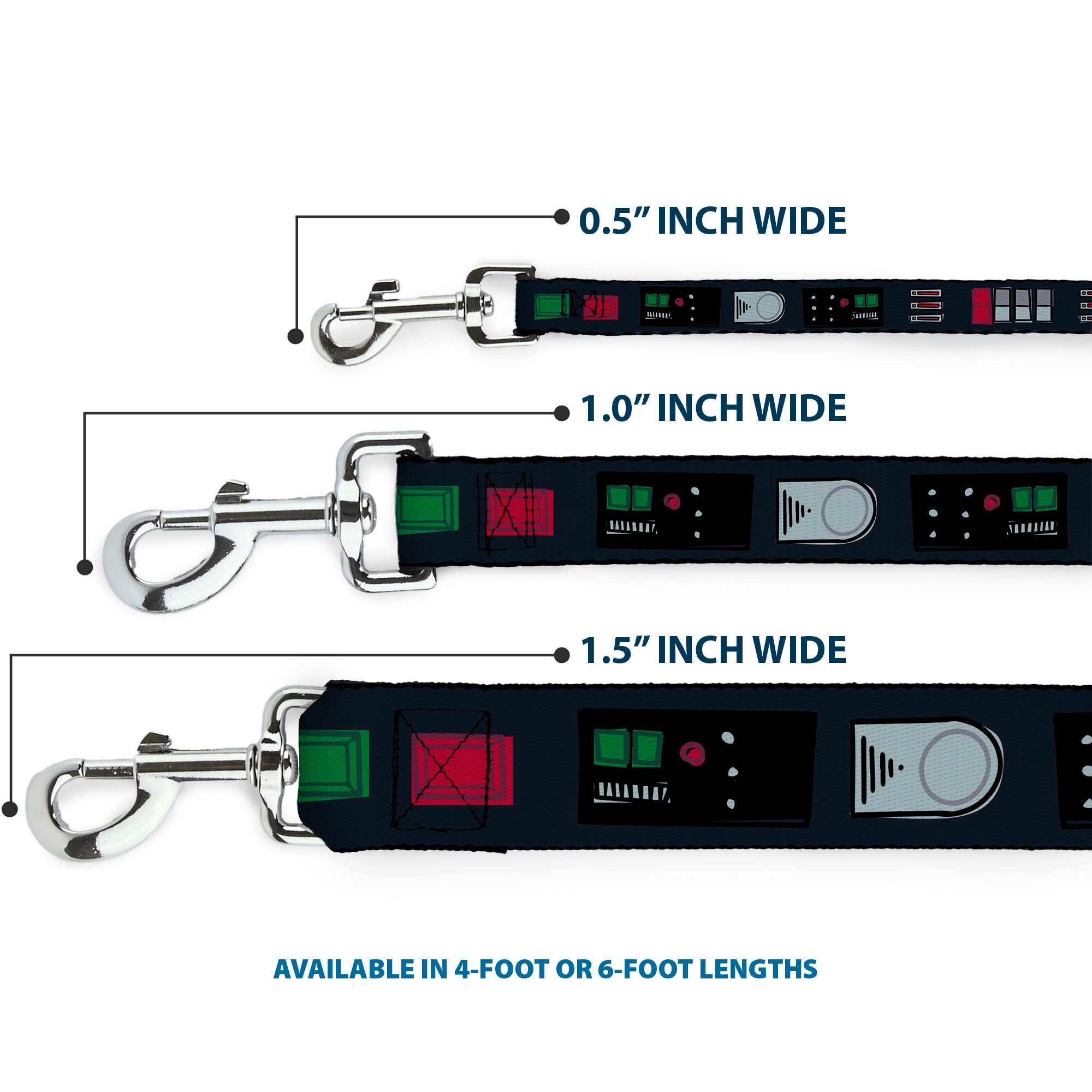 Dog Leash - Star Wars Darth Vader Utility Belt Bounding3 Black/Grays/Reds/Greens