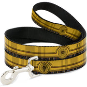 Dog Leash - Star Wars C3-PO Wires Bounding2 Yellows/Black/Multi Color
