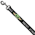 Load image into Gallery viewer, Dog Leash - Star Wars The Child Chibi Face PROTECT ATTACK SNACK Black/White
