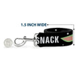 Load image into Gallery viewer, Dog Leash - Star Wars The Child Chibi Face PROTECT ATTACK SNACK Black/White
