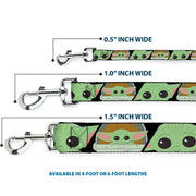 Dog Leash - Star Wars The Child Chibi Face Blocks Black