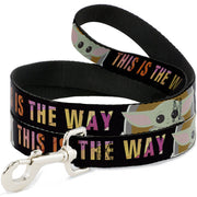 Dog Leash - Star Wars The Child Chibi Pod Pose THIS IS THE WAY Black/Multi Color