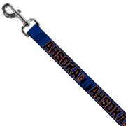 Dog Leash - Star Wars TANO AHSOKA Pose/Jedi Order Insignia Blues/Gray