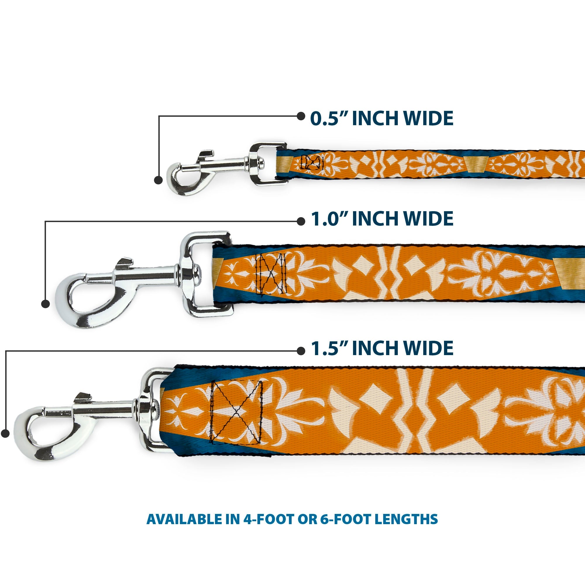 Dog Leash - Star Wars Clone Wars Ahsoka Tano Bounding Elements Blues/Orange