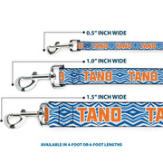 Dog Leash - Star Wars The Clone Wars Ahsoka TANO Text Waves White/Blue/Orange