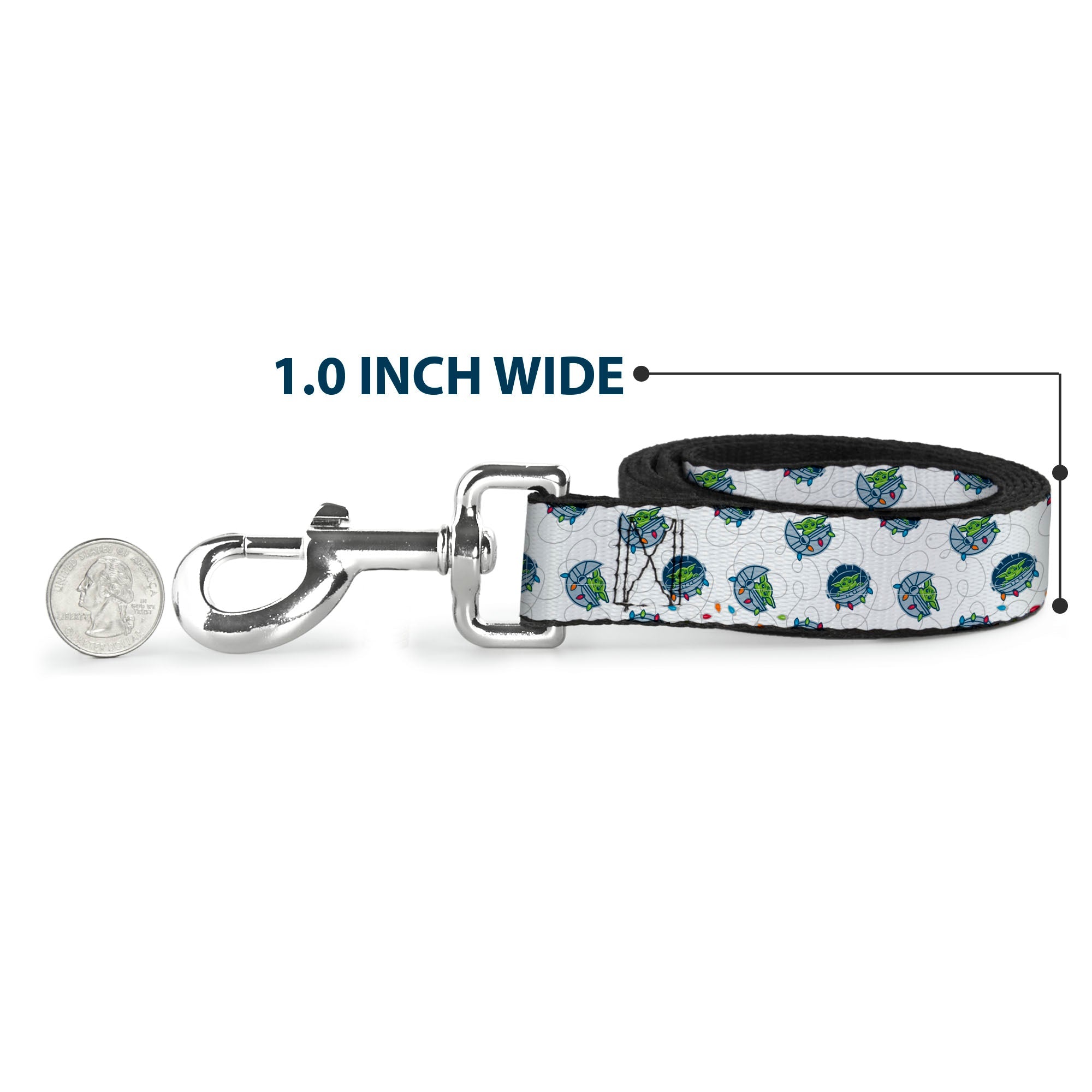 Dog Leash - Star Wars The Child Holiday Carriage Pod Scattered White/Gray