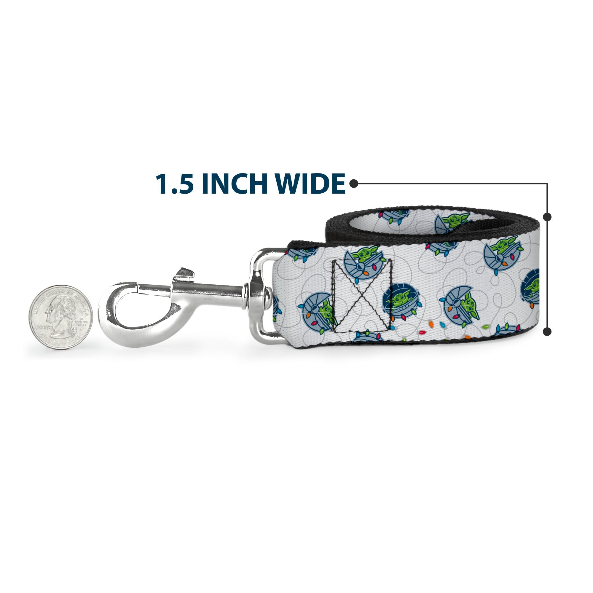 Dog Leash - Star Wars The Child Holiday Carriage Pod Scattered White/Gray