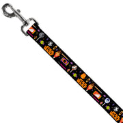 Dog Leash - Star Wars Festive Candy Icons Collage Black/Multi Color